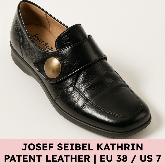 Josef Seibel Shoes - Josef Seibel Kathrin 68400 Black Patent Leather Comfort Loafer Euro 38 Size 7